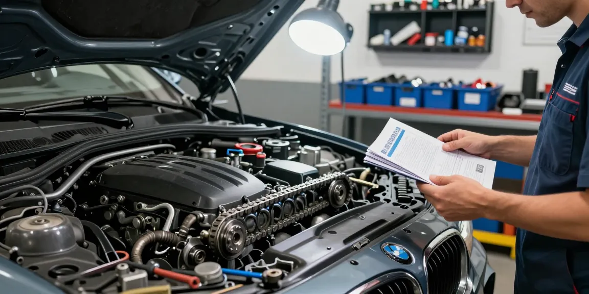 Mechaniker überprüft Steuerkette wechseln Hannover in professioneller Werkstatt.