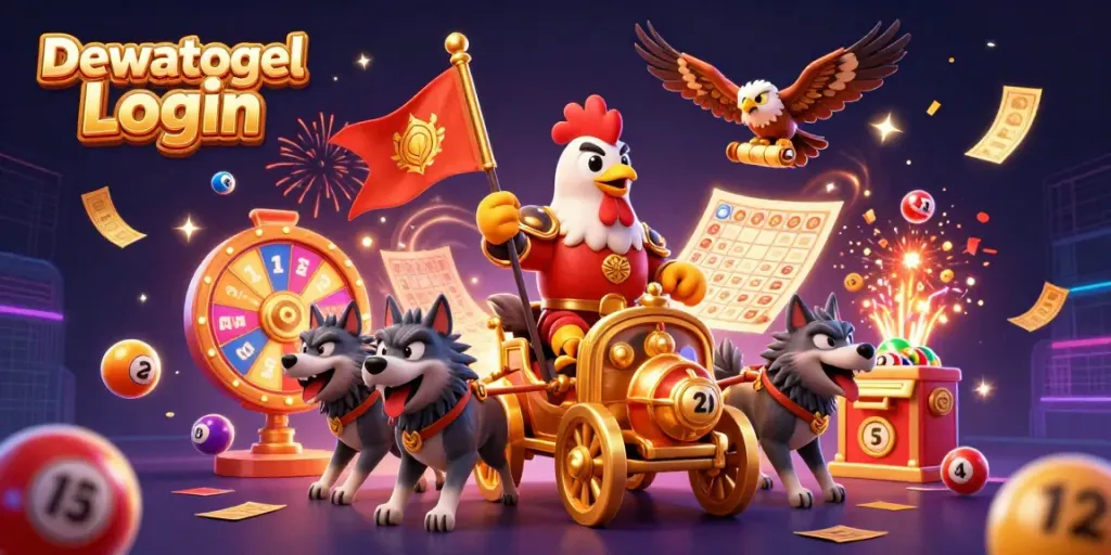 Experience thrilling action with Dewatogel Login as the warlord and wolves navigate a vibrant casino world.