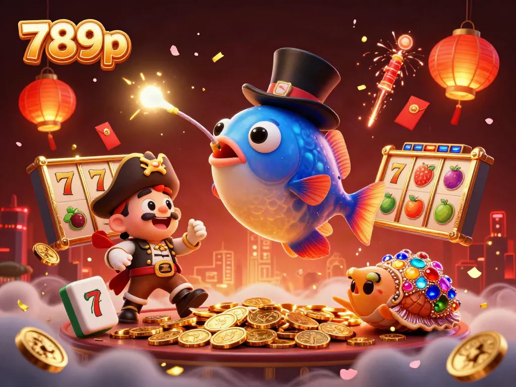 Engage in vibrant casino fun with 789p as a glowing anglerfish and pirate shrimp attract golden treasures.