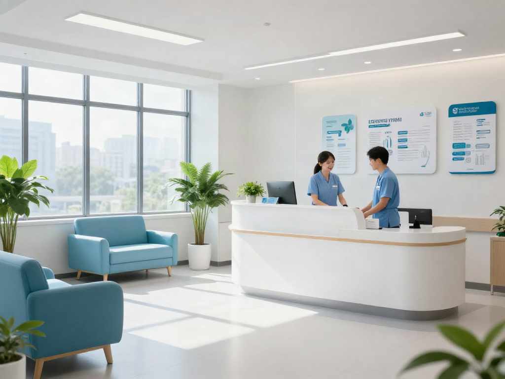 Healthcare provider consultation about KLOW peptide therapy in a modern clinic setting.