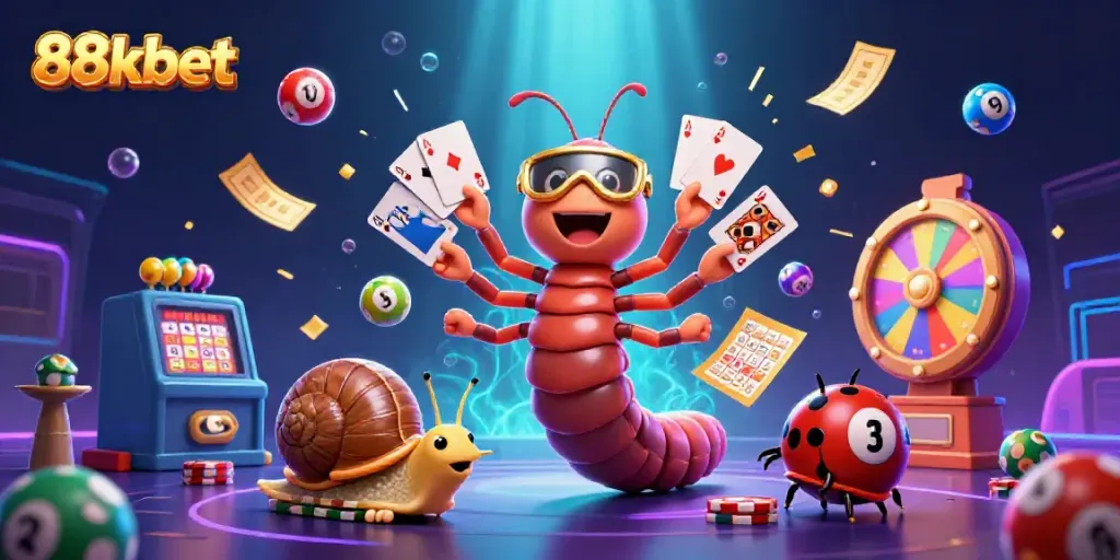 Engage with the thrill of 88kbet gaming as cartoon characters celebrate luck and winnings!